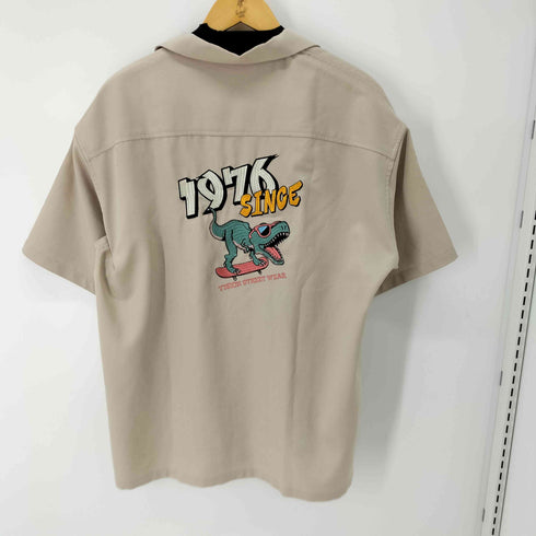ヴィジョンストリートウェア VISION STREET WEAR 恐竜刺繍開襟シャツ メンズ JPN:L