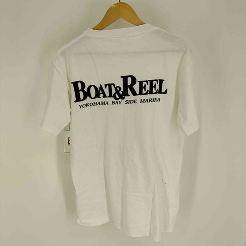 BOAT&REEL YOKOHAMA BAY SIDE MARINA 両面 プリント クルーネック Tシャツ シングルステッチ メンズ