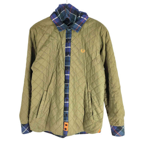 フレッドペリー FRED PERRY キルティングリバーシブルジャケット メンズ import:L