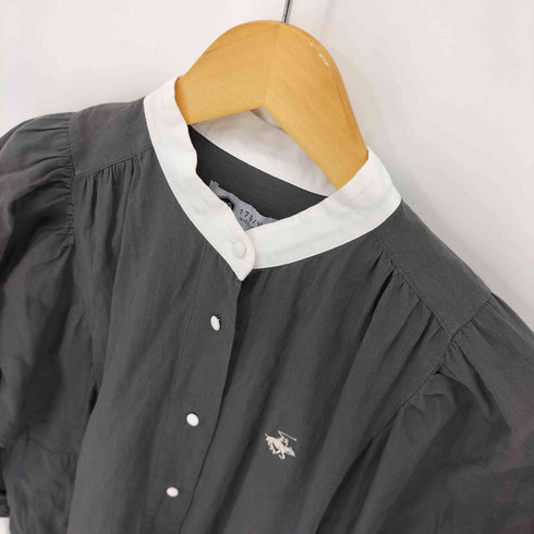 ビバリーヒルズポロクラブ BEVERLY HILLS POLO CLUB ノーカラー シャツワンピース レディース import:M