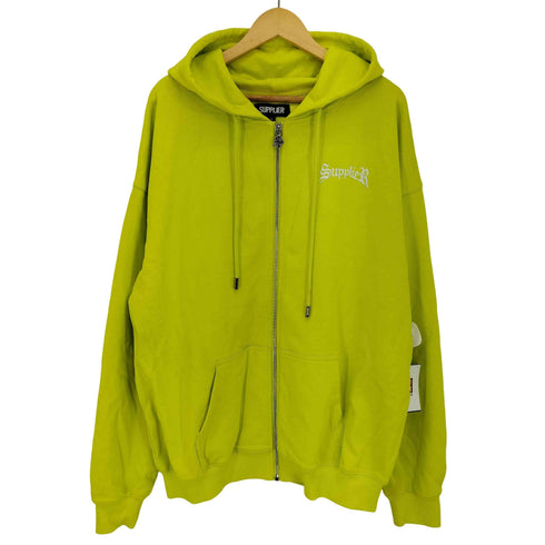 サプライヤー SUPPLIER CROSS ZIP HOODIE クロス ラインストーン ジップアップパーカー レディース import:XL