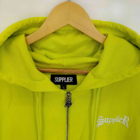 サプライヤー SUPPLIER CROSS ZIP HOODIE クロス ラインストーン ジップアップパーカー レディース import:XL
