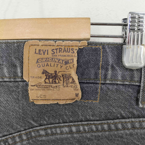 リーバイス Levis USA製 ボタン裏532刻印 505 先染めブラック テーパードデニムパンツ 40505-0259 メンズ 38inch