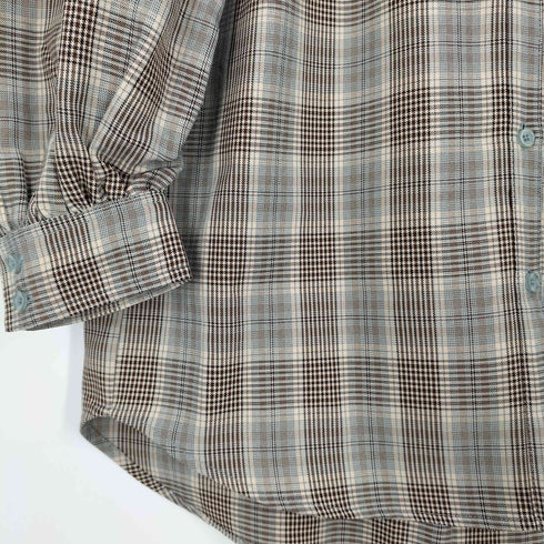 ワンウェイ one way チェック柄 ビックシルエット シャツ レディース JPN:M