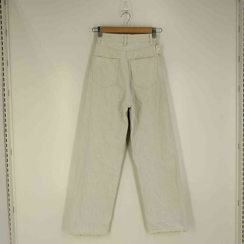 マウジー moussy HW WHT LOOSE STRAIGHT ハイウエスト ホワイトデニムパンツ レディース 23