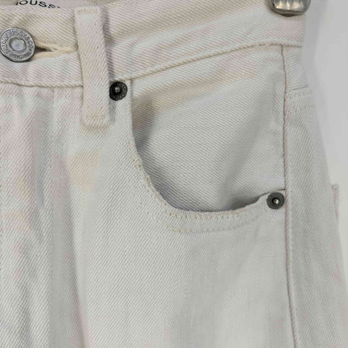 マウジー moussy HW WHT LOOSE STRAIGHT ハイウエスト ホワイトデニムパンツ レディース 23