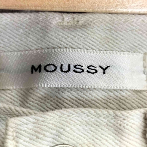 マウジー moussy HW WHT LOOSE STRAIGHT ハイウエスト ホワイトデニムパンツ レディース 23