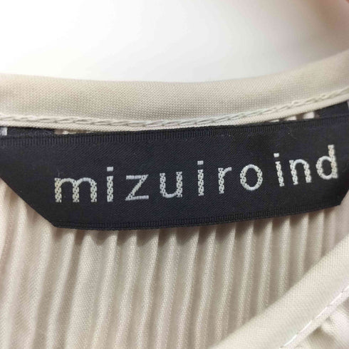 ミズイロインド mizuiro ind プリーツ ノースリーブ ブラウス レディース