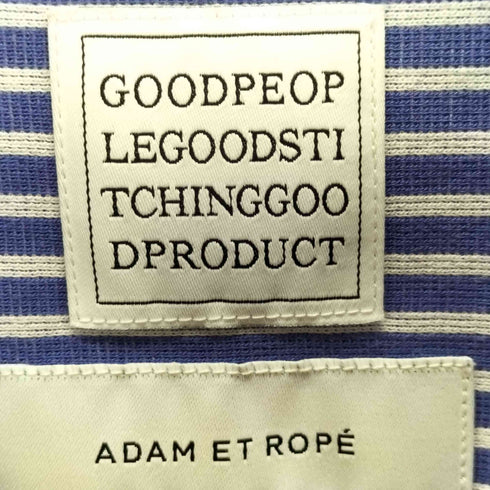 アダムエロペ Adam et Rope コットンストライプシャツ メンズ JPN:L