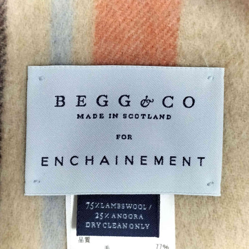 ベグアンドコー BEGG&CO アンゴラミックス フリンジ ウールマフラー レディース FREE
