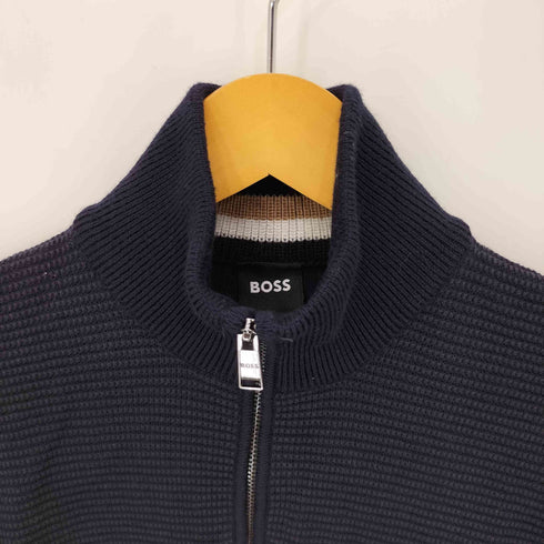 ボス BOSS Ladamo 背面切替 ハーフジップアップ ニット メンズ import:S