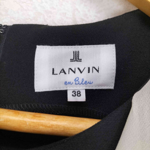 ランバンオンブルー LANVIN en Bleu フリルノースリーブワンピース レディース EUR:38