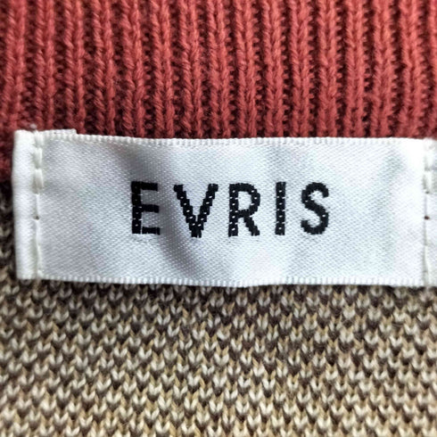 エヴリス EVRIS パターンミックスジャガードニットベスト レディース FREE