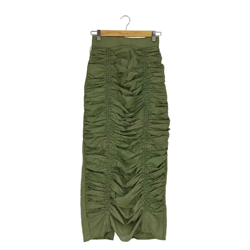 eenie GATHERED DESIGN SKIRT ギャザー ナイロン スカート レディース FREE