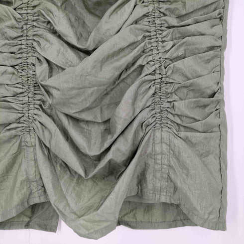 eenie GATHERED DESIGN SKIRT ギャザー ナイロン スカート レディース FREE