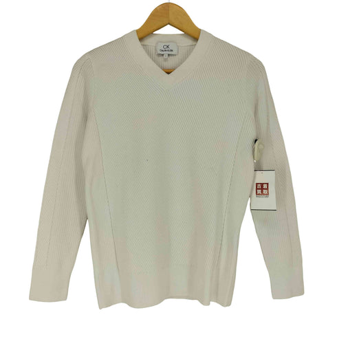 シーケーカルバンクライン ck Calvin Klein Vネック リブニットセーター メンズ S