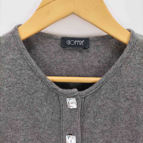 gio ffre イタリア製 カシミヤ ビジューカーディガン レディース FR:44