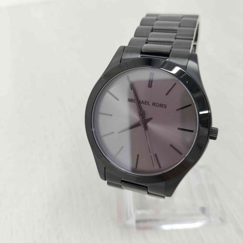 マイケルコース Michael Kors Oversized Slim Runway Black-Tone Watch 腕時計 メンズ