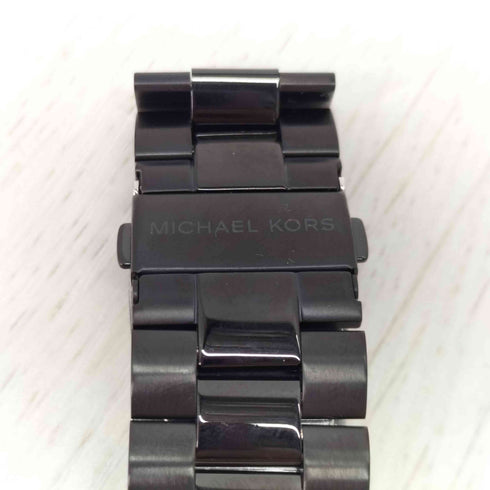 マイケルコース Michael Kors Oversized Slim Runway Black-Tone Watch 腕時計 メンズ