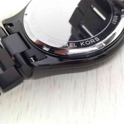 マイケルコース Michael Kors Oversized Slim Runway Black-Tone Watch 腕時計 メンズ