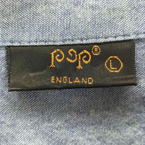 pop england シャンブレーシャツ メンズ JPN:L