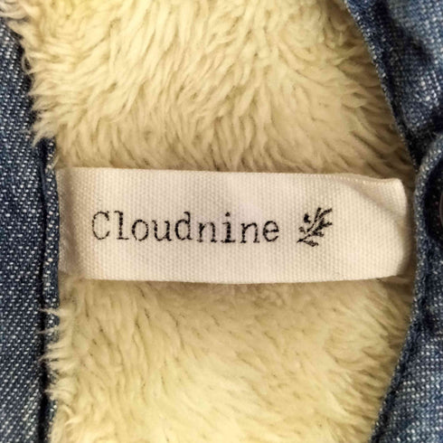 cloudnine 裏地ボア バンドカラー デニムワンピース レディース M~L
