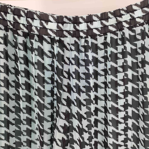NOKO-PLEATS ノコプリーツ 千鳥格子 プリーツ ワイドパンツ レディース JPN:40