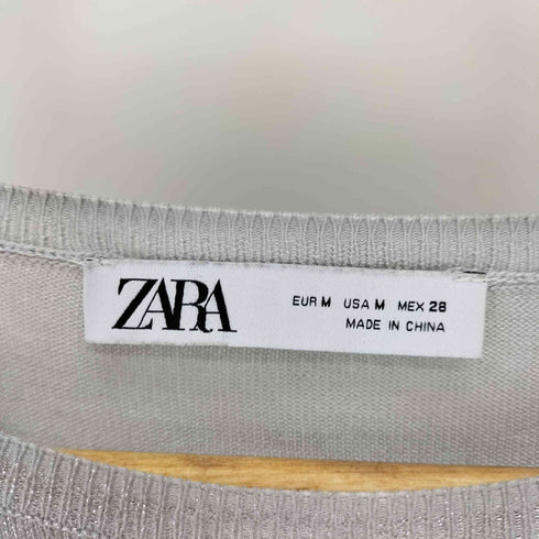 ザラ ZARA フォイルディテール セーター ラメ カットソー レディース import:M