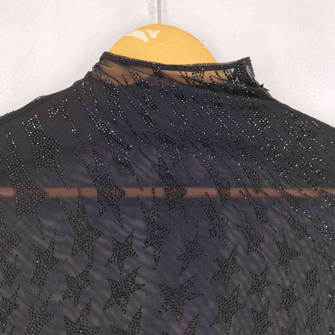 ミュグレー Mugler ラインストーンエンベリッシュド メッシュ トップス レディース import:S