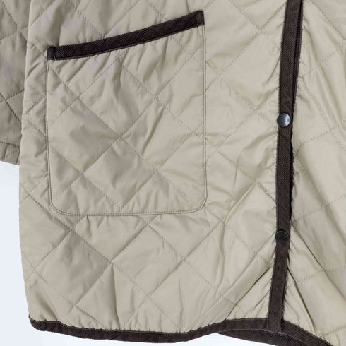 エディーバウアー Eddie Bauer コーデュロイ切替 フーデッド キルティングコート レディース import:S