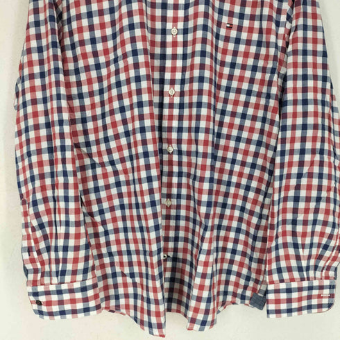 トミーヒルフィガー TOMMY HILFIGER VINTAGE FIT 刺繍ロゴ ボタンダウン チェックシャツ メンズ XXL