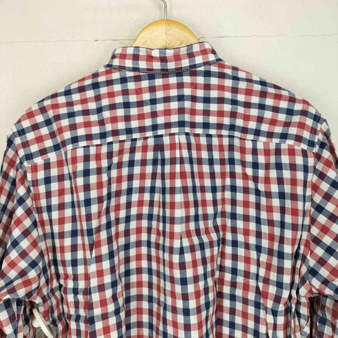 トミーヒルフィガー TOMMY HILFIGER VINTAGE FIT 刺繍ロゴ ボタンダウン チェックシャツ メンズ XXL