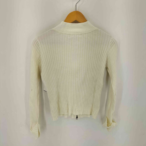 マウジー moussy STAND NECK ZIP UP RIB ニット レディース FREE