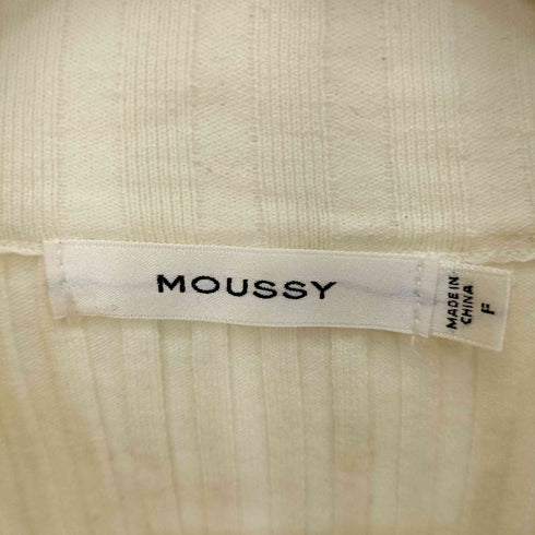 マウジー moussy STAND NECK ZIP UP RIB ニット レディース FREE