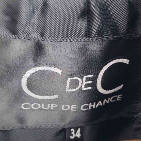 クードシャンス COUP DE CHANCE アンゴラウール フォックスファー コート レディース JPN:34