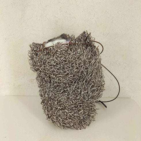 NKNIT 23SS loop knit bag - Brown White レディース 0