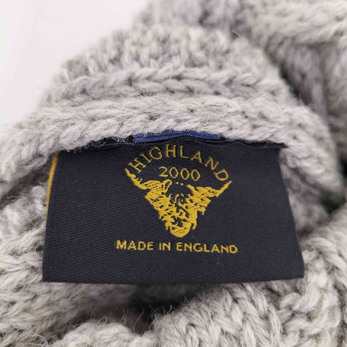ハイランドトゥーサウザンド HIGHLAND2000 MADE IN ENGLAND ポンポン付きケーブルニット British Wool メンズ