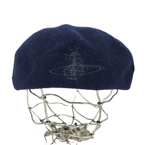ヴィヴィアンウエストウッド Vivienne Westwood オーブ刺繍 ウールベレー帽 レディース S-M