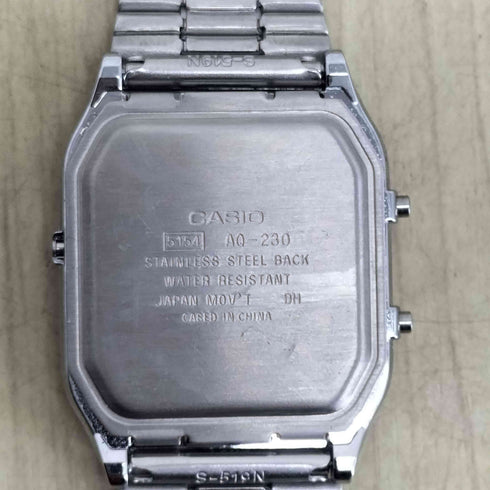 カシオ CASIO アナデジ レクタンギュラー ブルーダイヤル ティファニーブルー メンズ