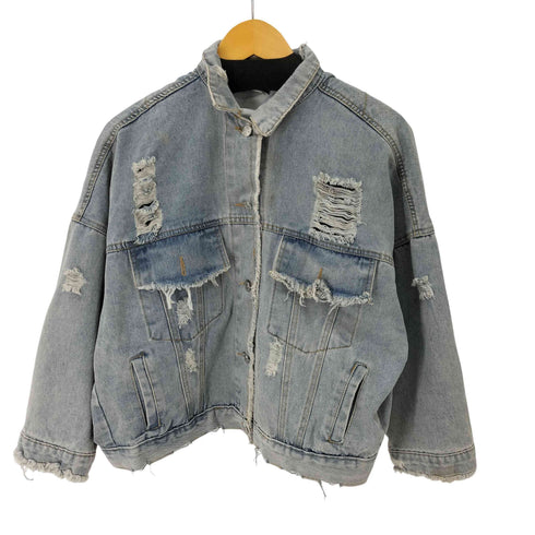 ダメージ加工 デニムジャケット メンズ JPN:XL