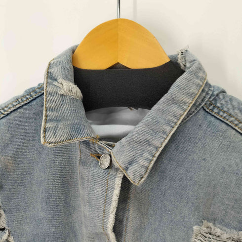ダメージ加工 デニムジャケット メンズ JPN:XL