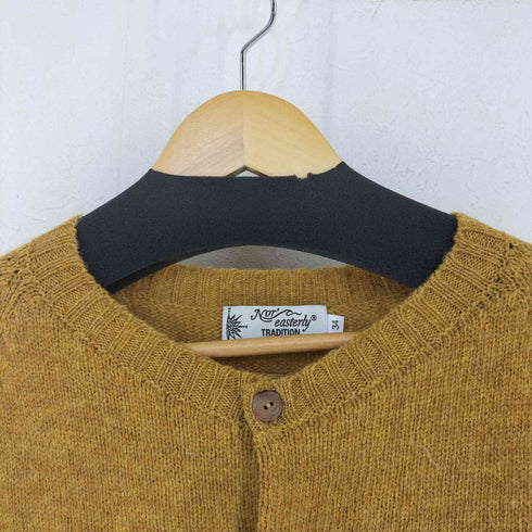 NOR'EASTERLY MADE IN SCOTLAND ウッドボタン メランジウール ノーカラーカーディガン レディース UK:34
