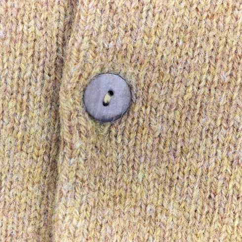 NOR'EASTERLY MADE IN SCOTLAND ウッドボタン メランジウール ノーカラーカーディガン レディース UK:34