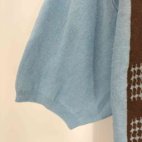 ビームスプラス BEAMS+ ラミーコットン ストライプZIPニット メンズ JPN:XL
