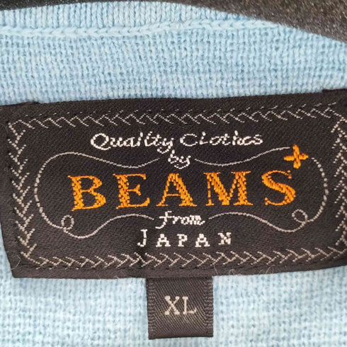 ビームスプラス BEAMS+ ラミーコットン ストライプZIPニット メンズ JPN:XL