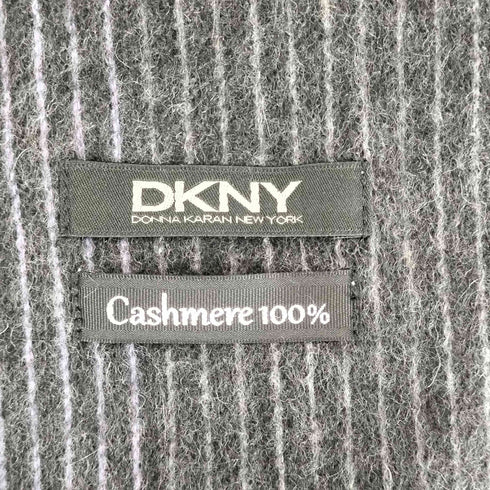 ダナキャランニューヨーク DKNY ストライプ柄 カシミヤマフラー メンズ