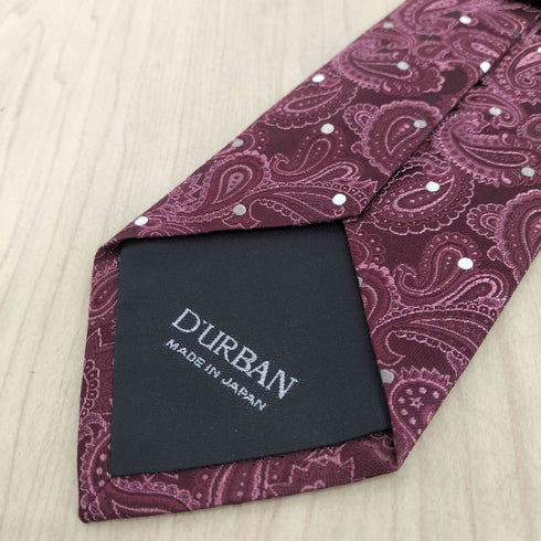 ダーバン DURBAN ペイズリー柄シルクネクタイ メンズ