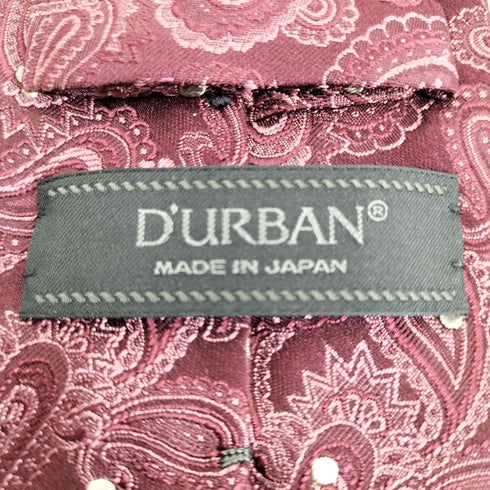 ダーバン DURBAN ペイズリー柄シルクネクタイ メンズ
