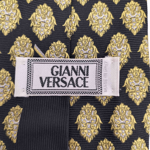 ジャンニヴェルサーチ GIANNI VERSACE 総柄 総シルク ネクタイ メンズ