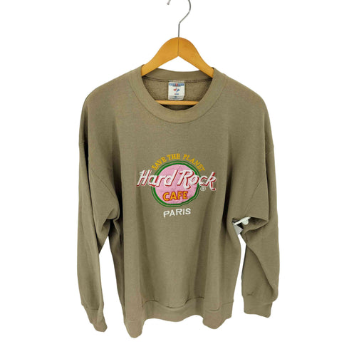 ジャージーズ JERZEES 90S~00S HARD ROCK CAFE 刺繍 L/S スウェット メンズ JPN:XL